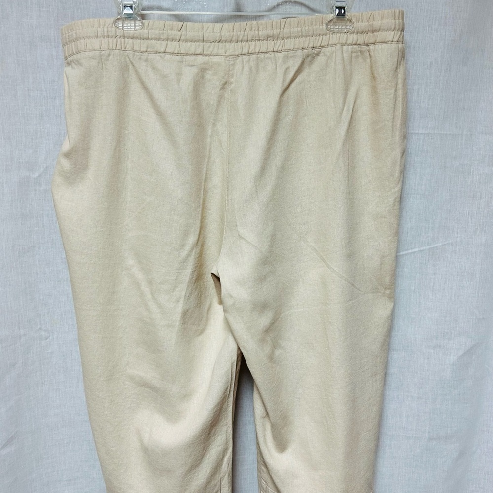 Land n Sea women pants capris size 2X natural color washable linen blend nwt - Picture 5 of 10